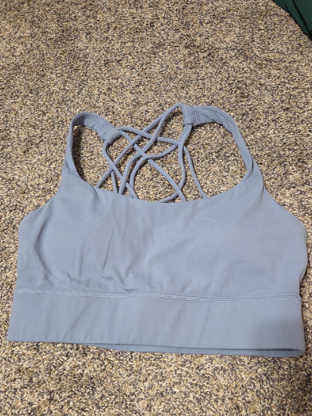 Light Blue Strappy Back Sports Bra